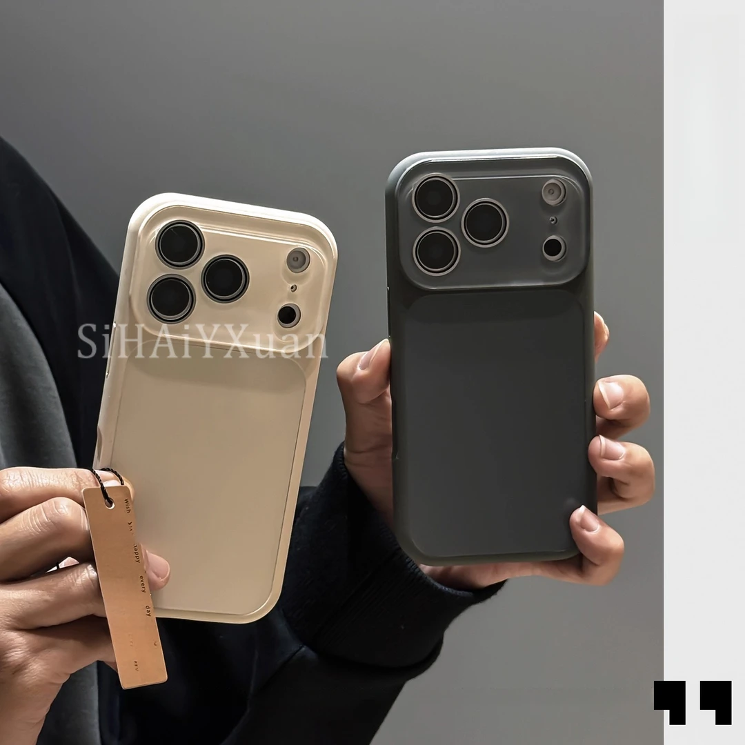 适用苹果17手机壳液态硅胶冰砂17promax高级感大视窗镜头膜17pro