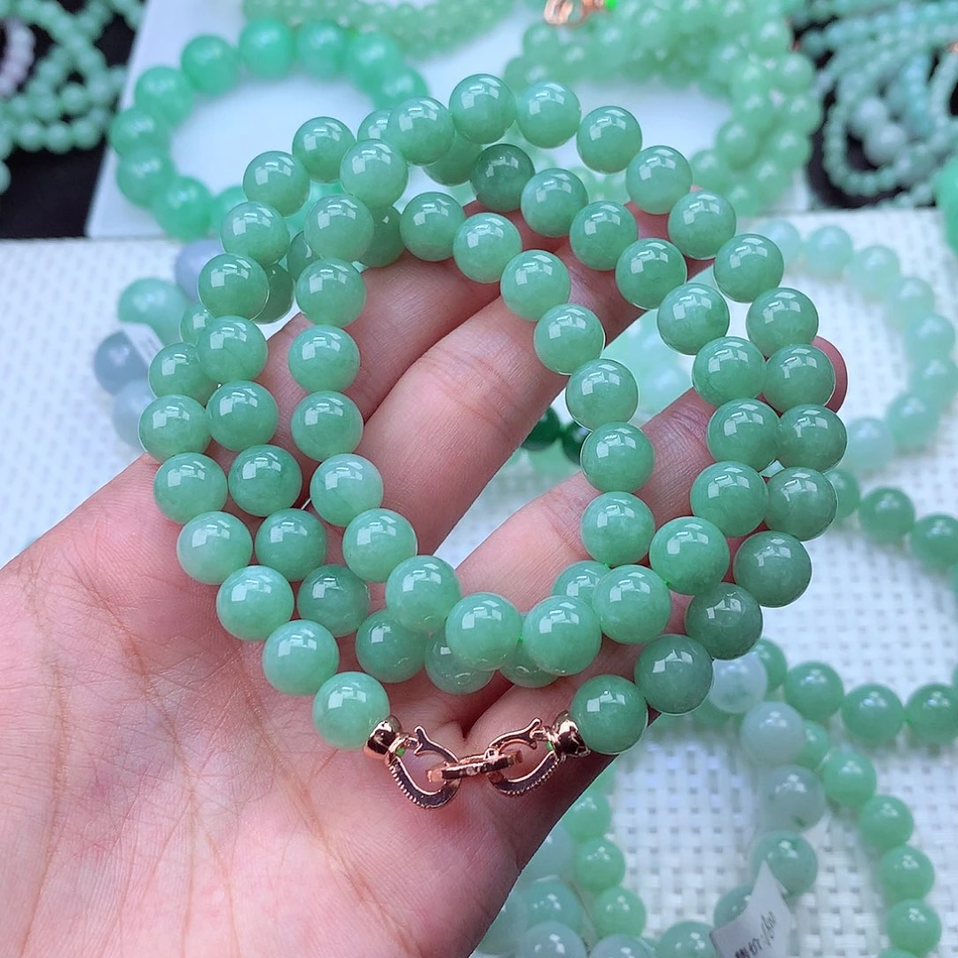 翡翠未镶嵌毛衣链卡9.4