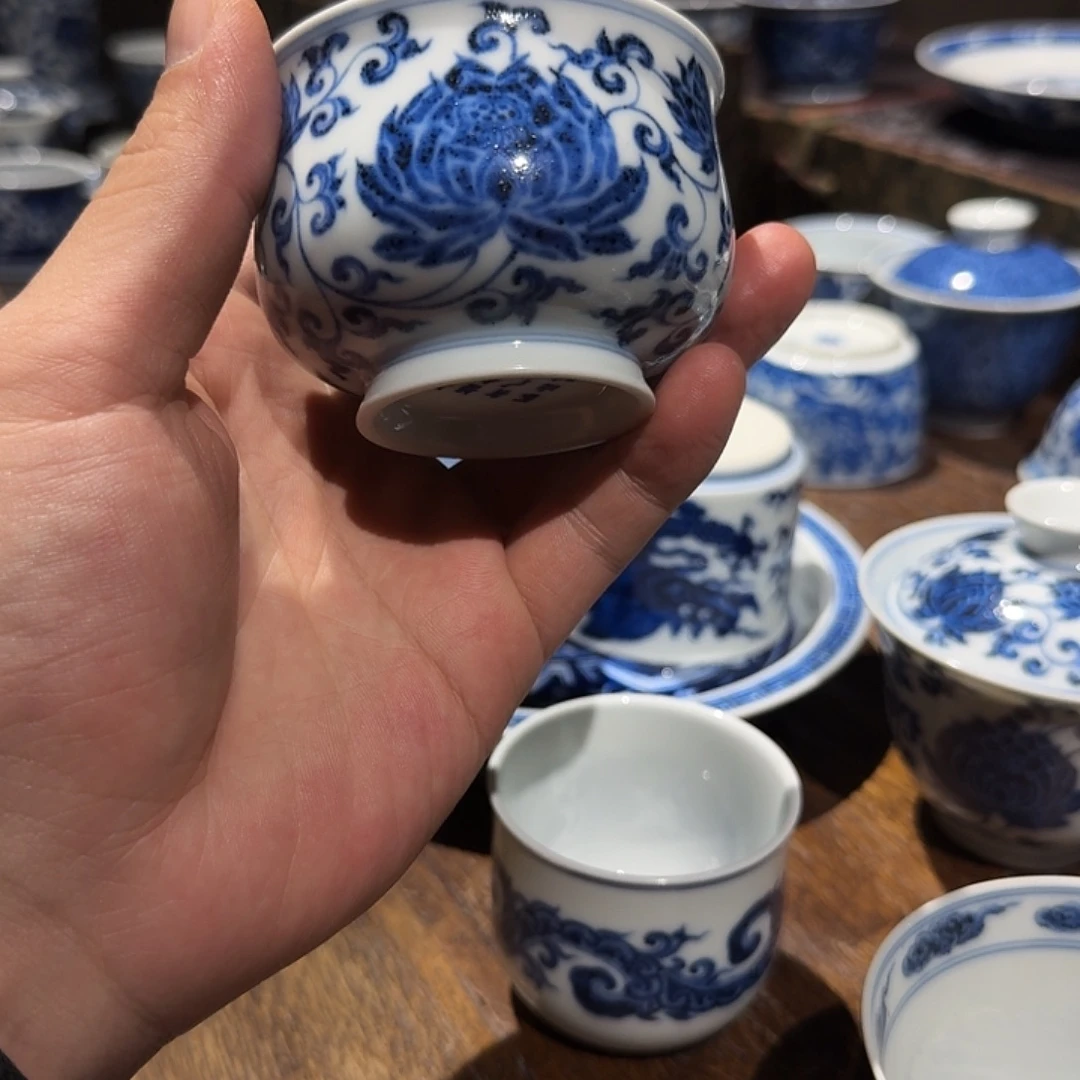 吵***客陶摆件景德镇高端茶器缠枝