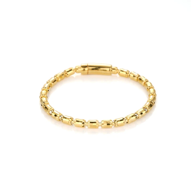 925银合成锆石手镯 4423-时尚气质金色路路通百搭手链（大）