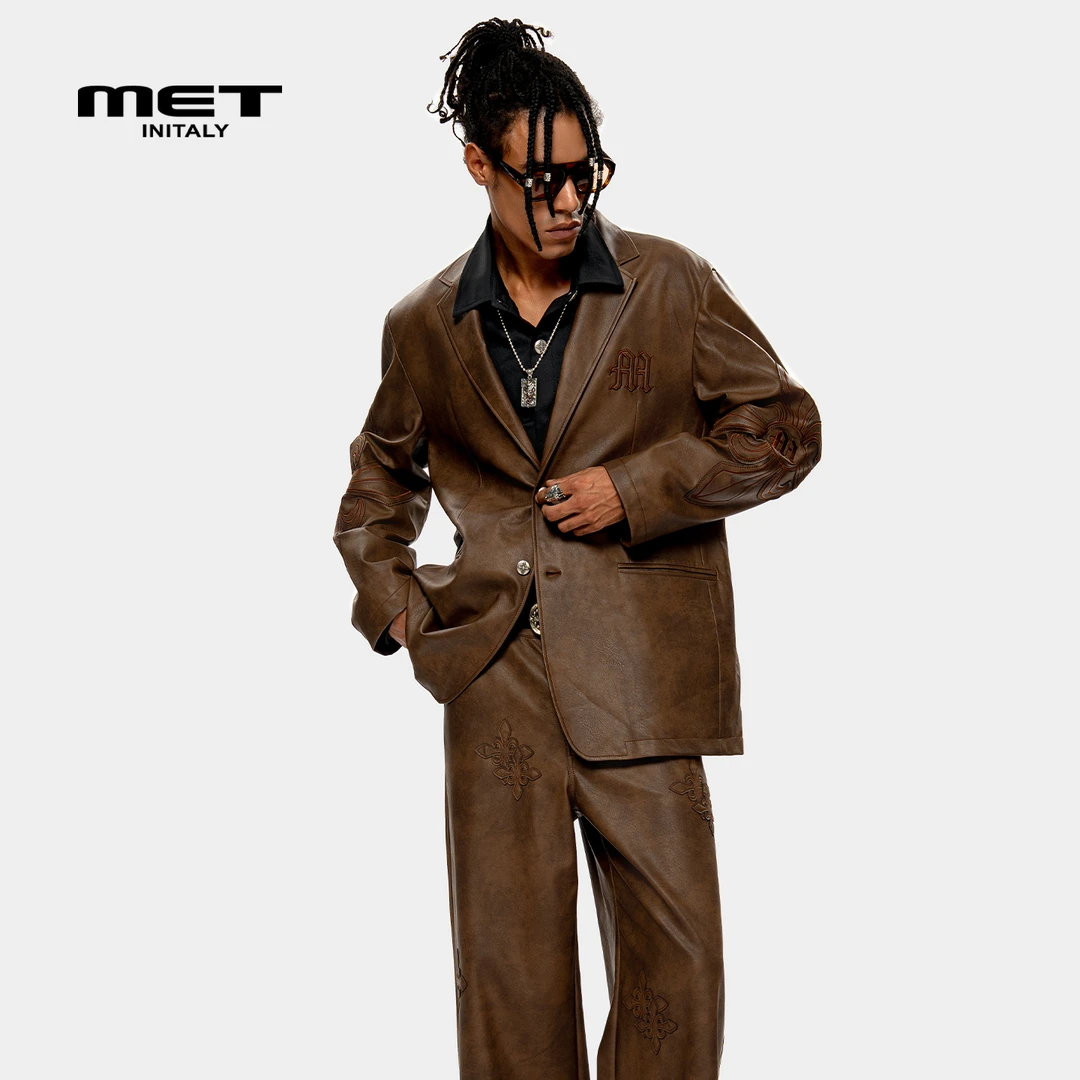 MET initaly麦特美式复古休闲皮夹克男2025秋季新款休闲百搭外套
