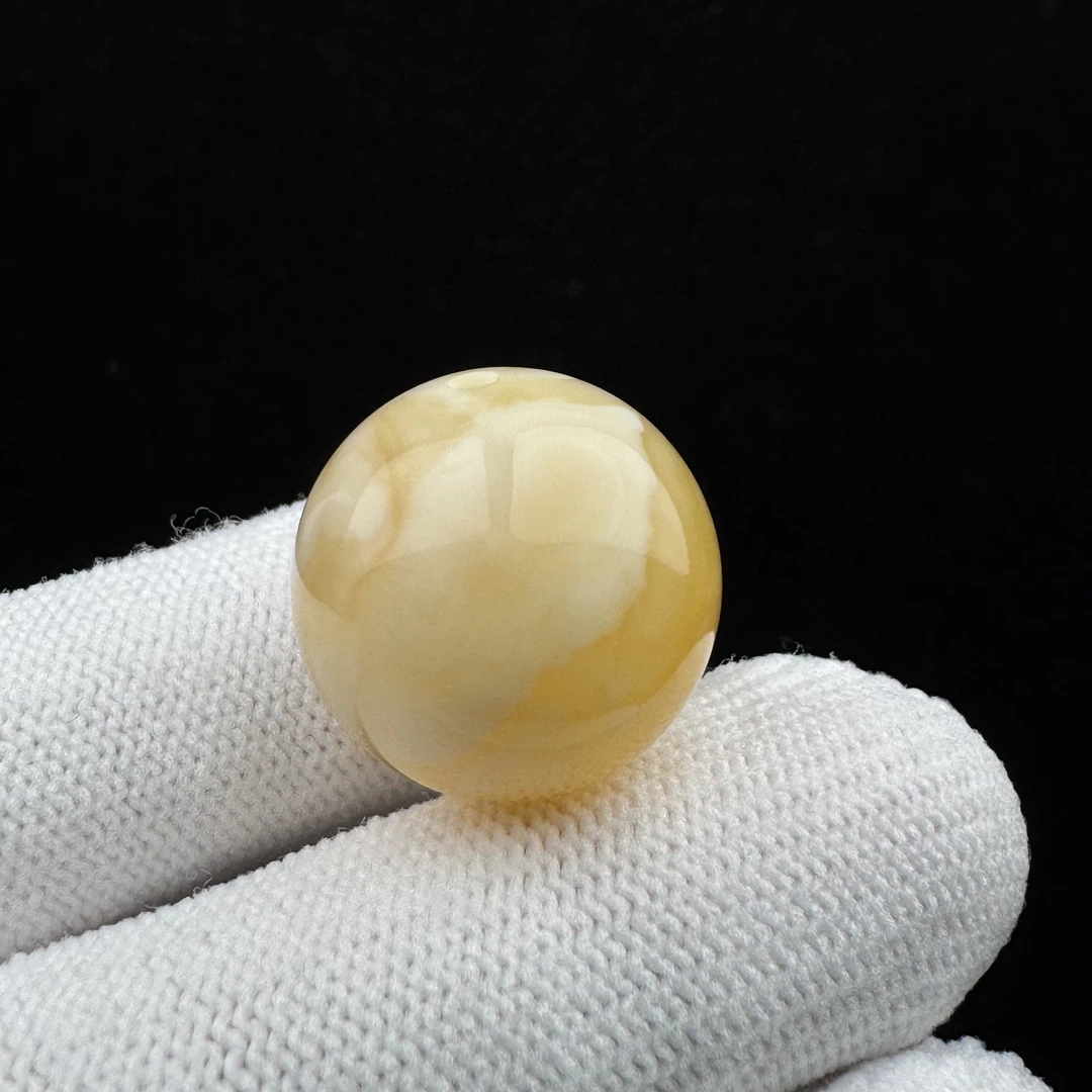 A1064天然原矿蜜蜡 浓蜡妖花单株 19.2mm支持复检 假一罚四