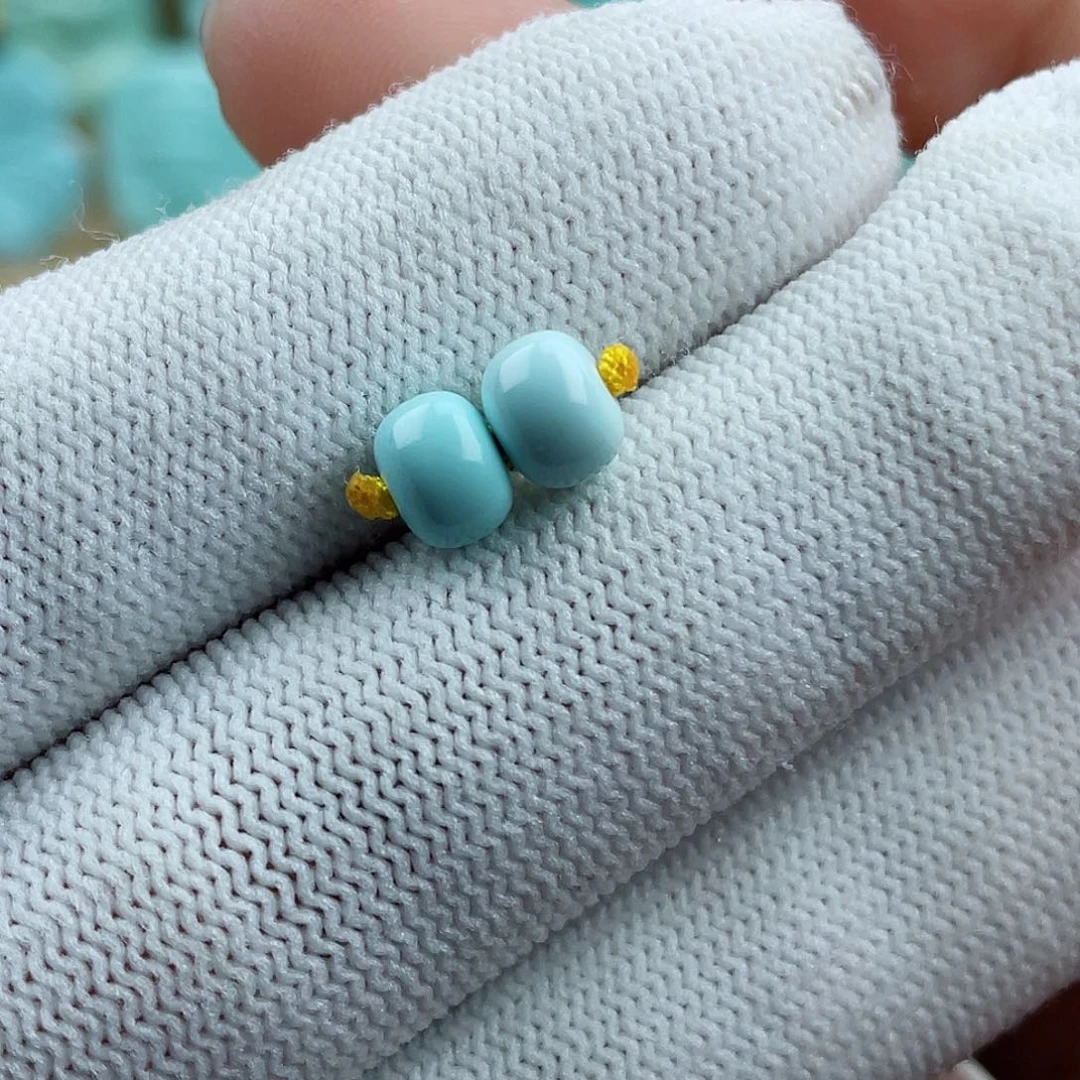 未镶嵌绿松石珠宝奇石6*5