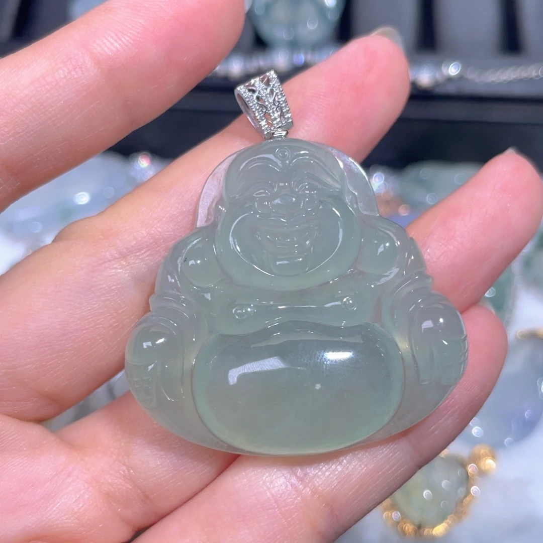颈饰18K金镶嵌翡翠翡翠