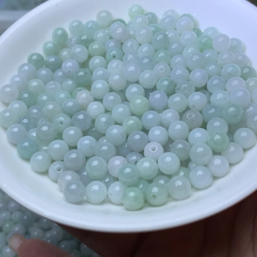 【闪购商品】未镶嵌手链翡翠卡6冰绿白100颗