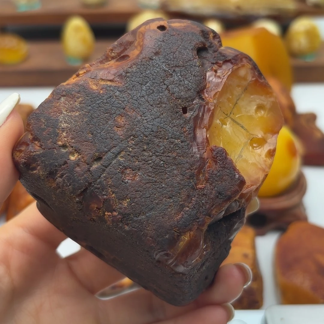 西***哥定制琥珀未镶嵌不退不换