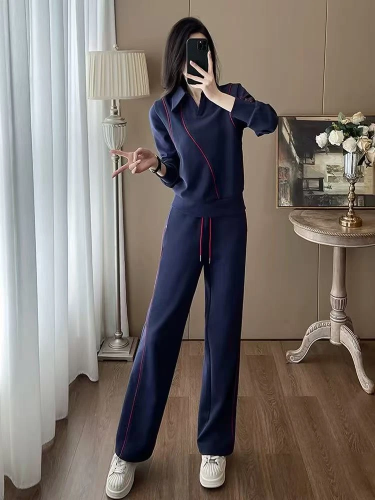 25062*欧货休闲运动套装女新款气质减龄韩版高级感显瘦卫衣两件套
