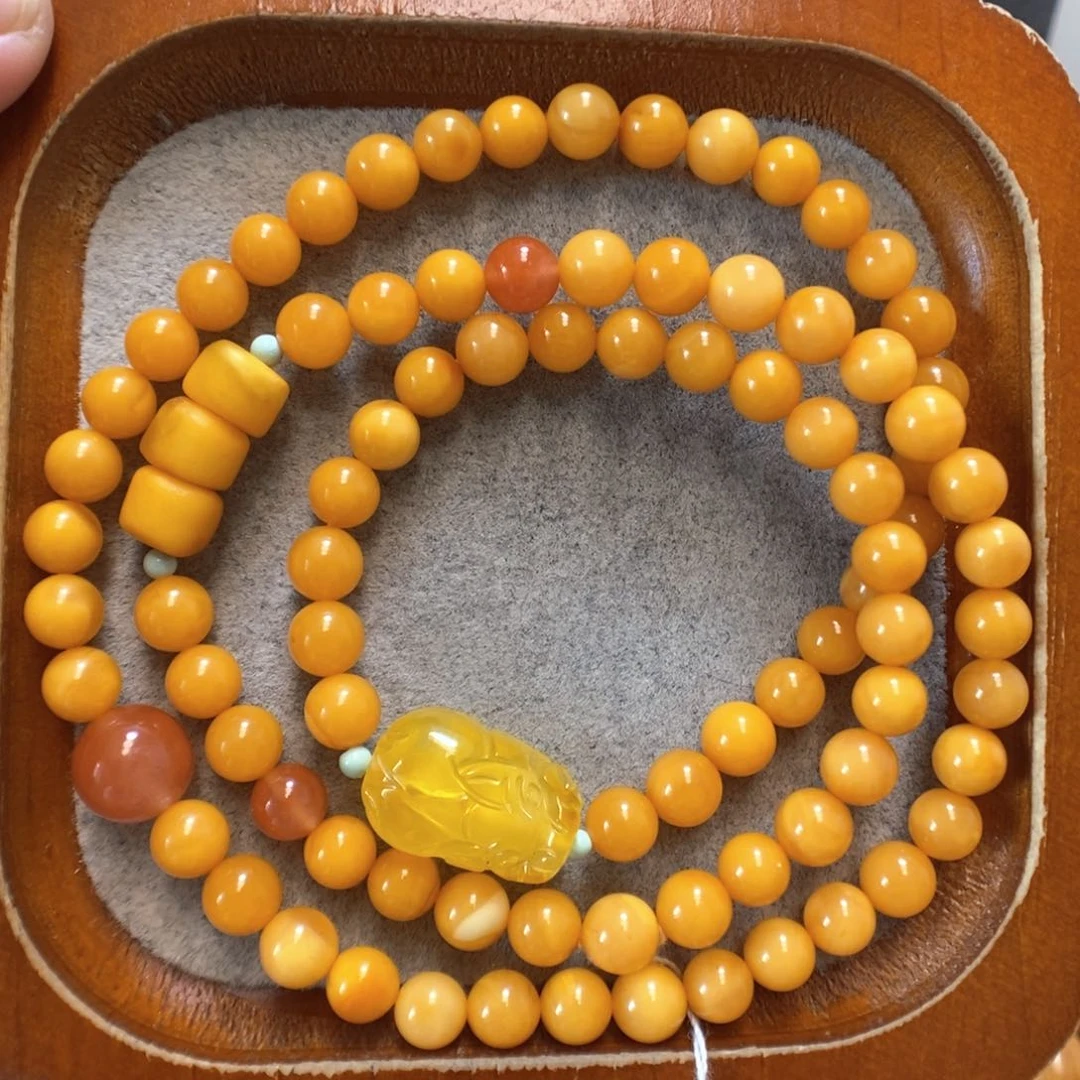 未镶嵌蜜蜡手串蜜蜡手串
