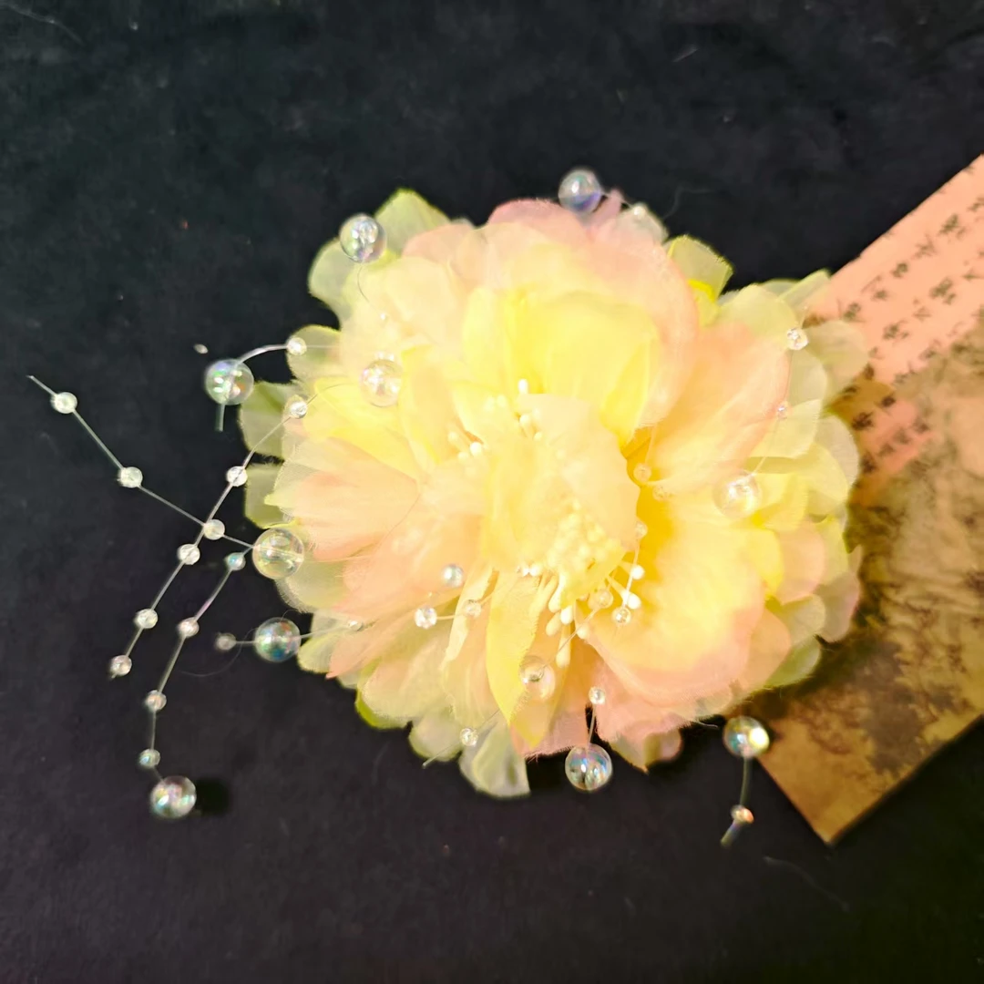 云鬓花古风饰品古装发饰仙气飘飘烫花 吟笺花事（孤品汉服发冠B227