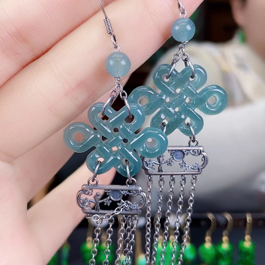 翡翠未镶嵌耳饰饰品