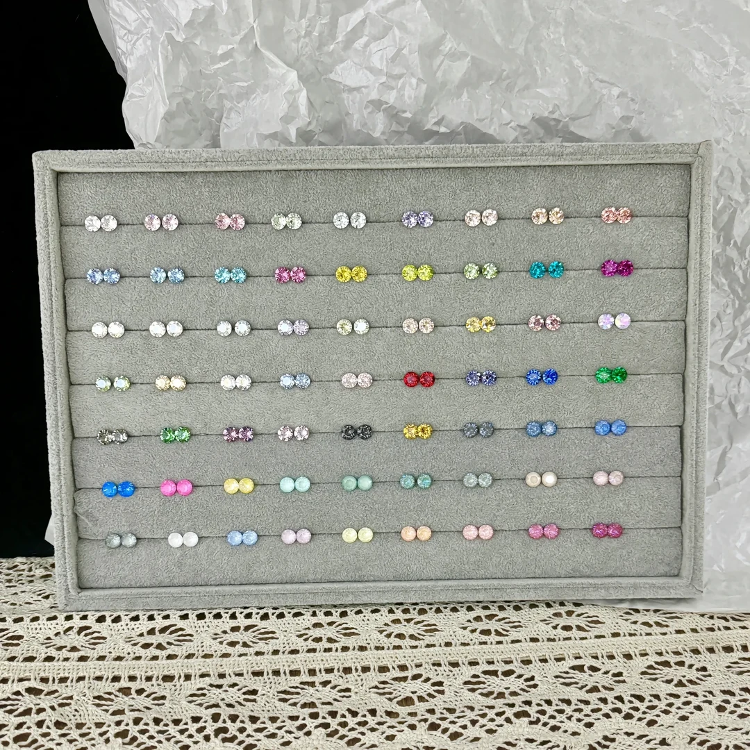 钛钢耳饰 假一赔百】钛6.2m爆闪华子爪镶耳骨耳蜗钉钛钢防过敏圆饼