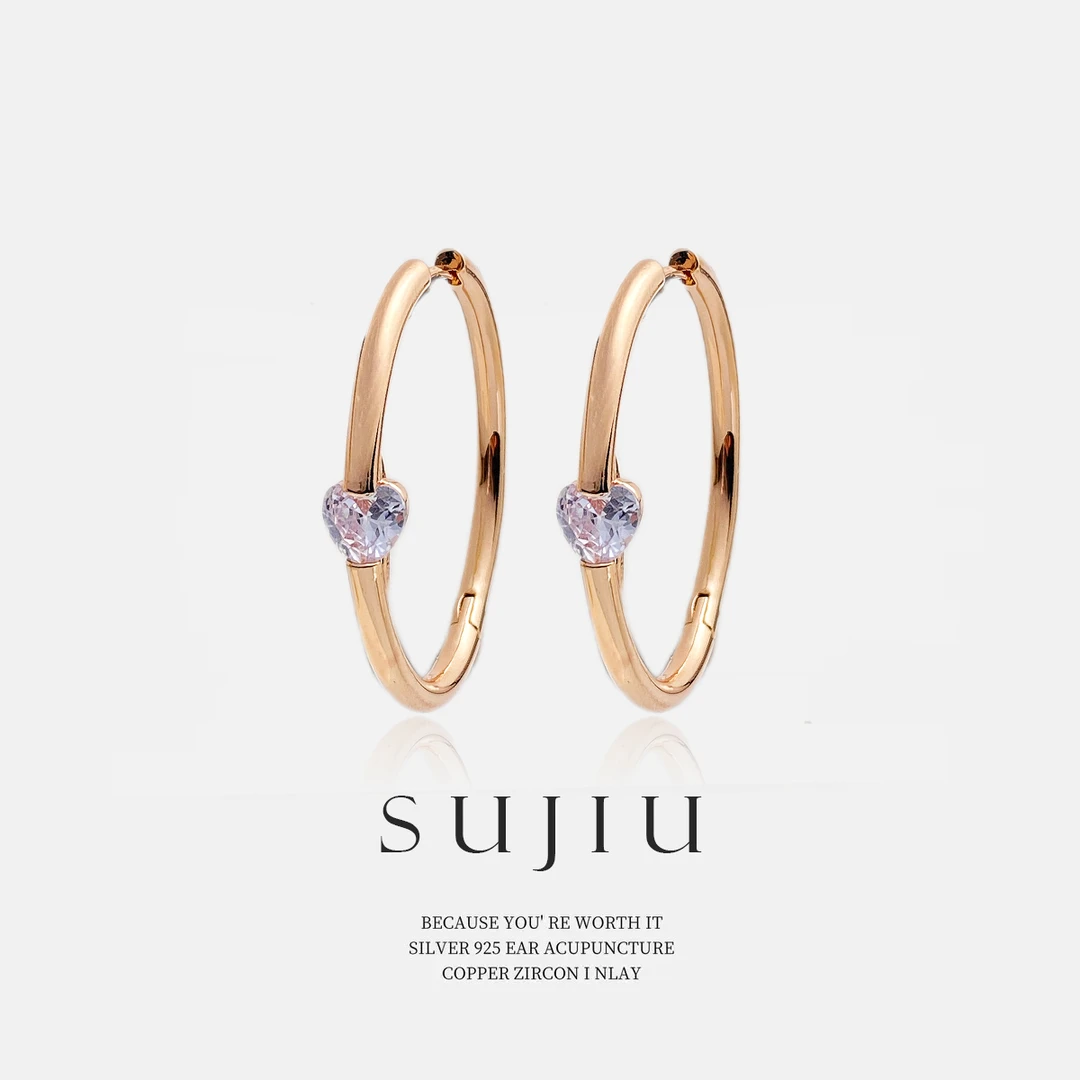 铜合金耳饰 SUJIU 925银针【半眠日记】气质轻奢耳钉耳环耳坠7039