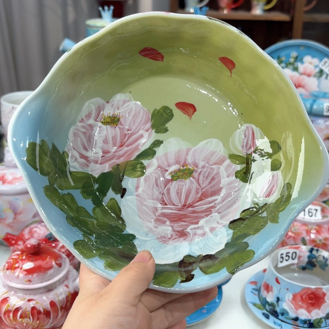 景德镇手绘高温釉下彩陶瓷茶具