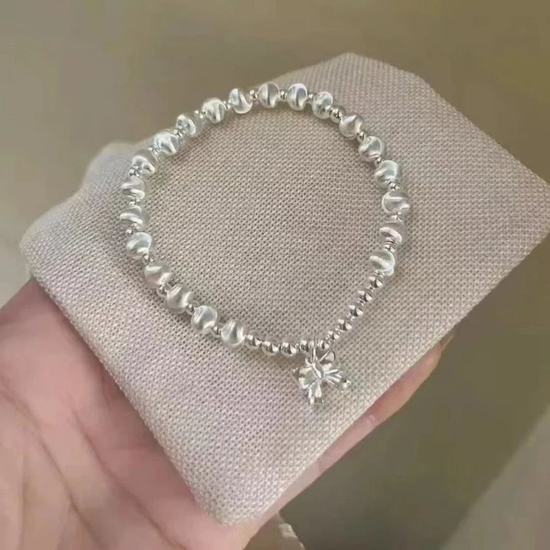 足银手链 9999 高端大气精美猫眼珠蝴蝶手链 货号088