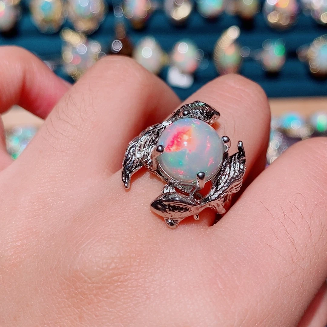 欧泊银S925镶嵌戒指