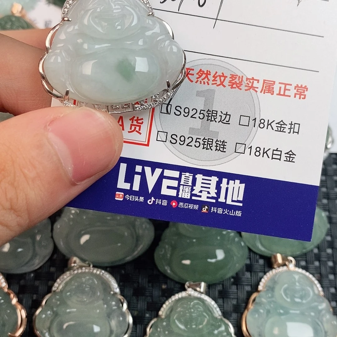 翡翠银S925镶嵌颈饰