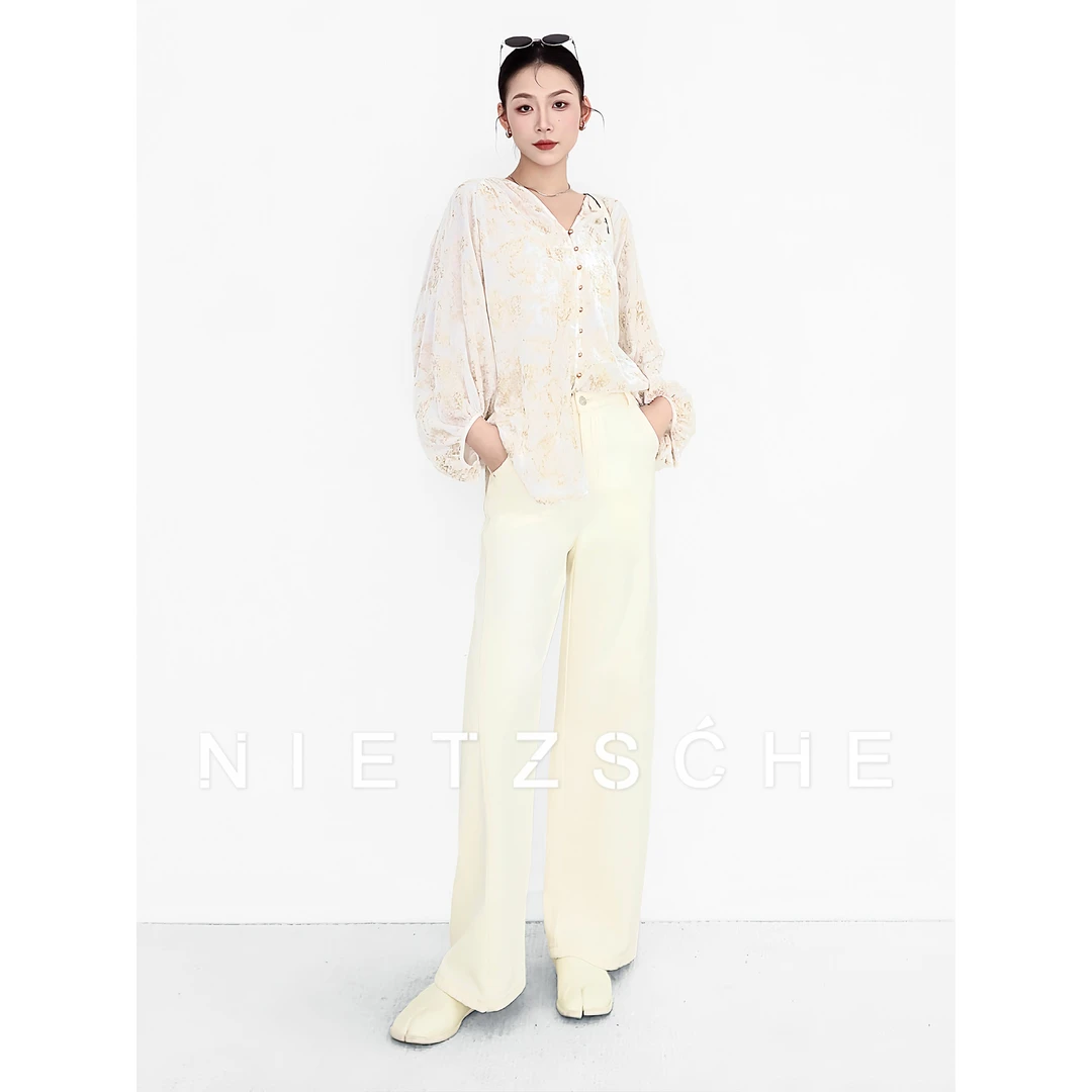 Nietzsche｜马克白牛｜白色裤子 简约高级百搭显瘦白色牛仔裤7897