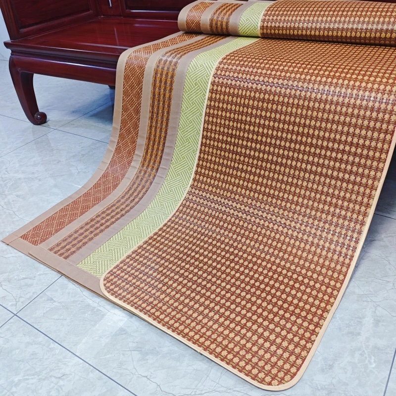 凉席沙发垫夏季冰丝座垫长椅坐垫复古双面藤真皮红木席子四季通用