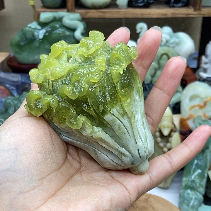 岫玉手把件未镶嵌