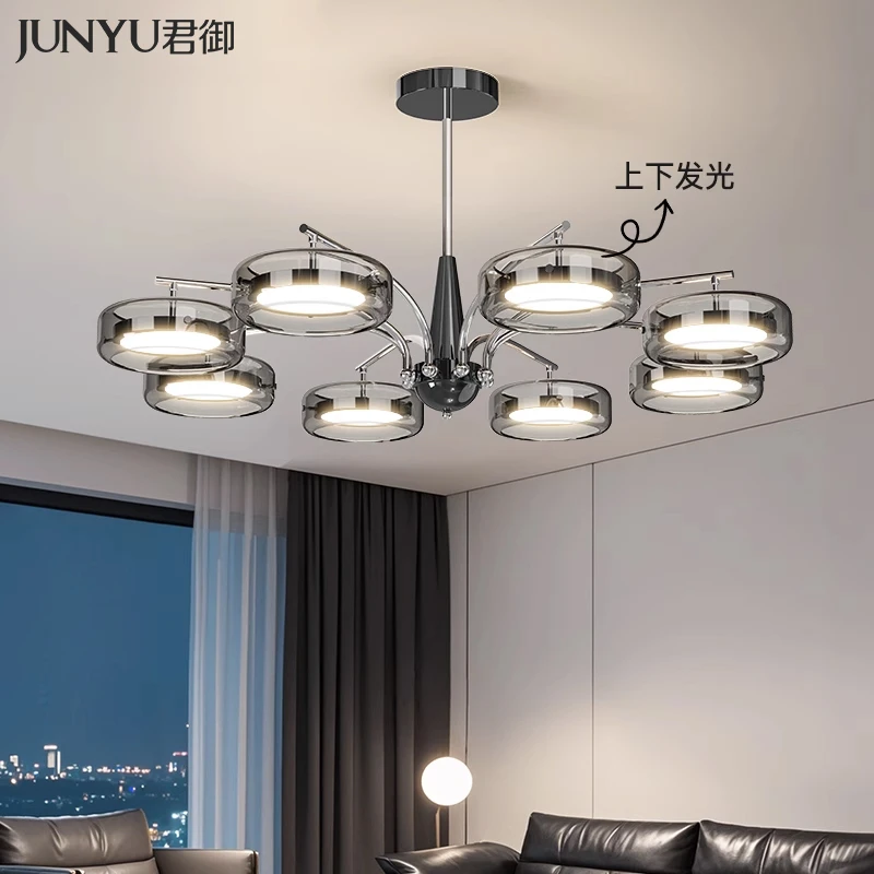 意式轻奢现代客厅灯吊灯设计师卧室吊灯高档大厅主灯中山灯具餐厅