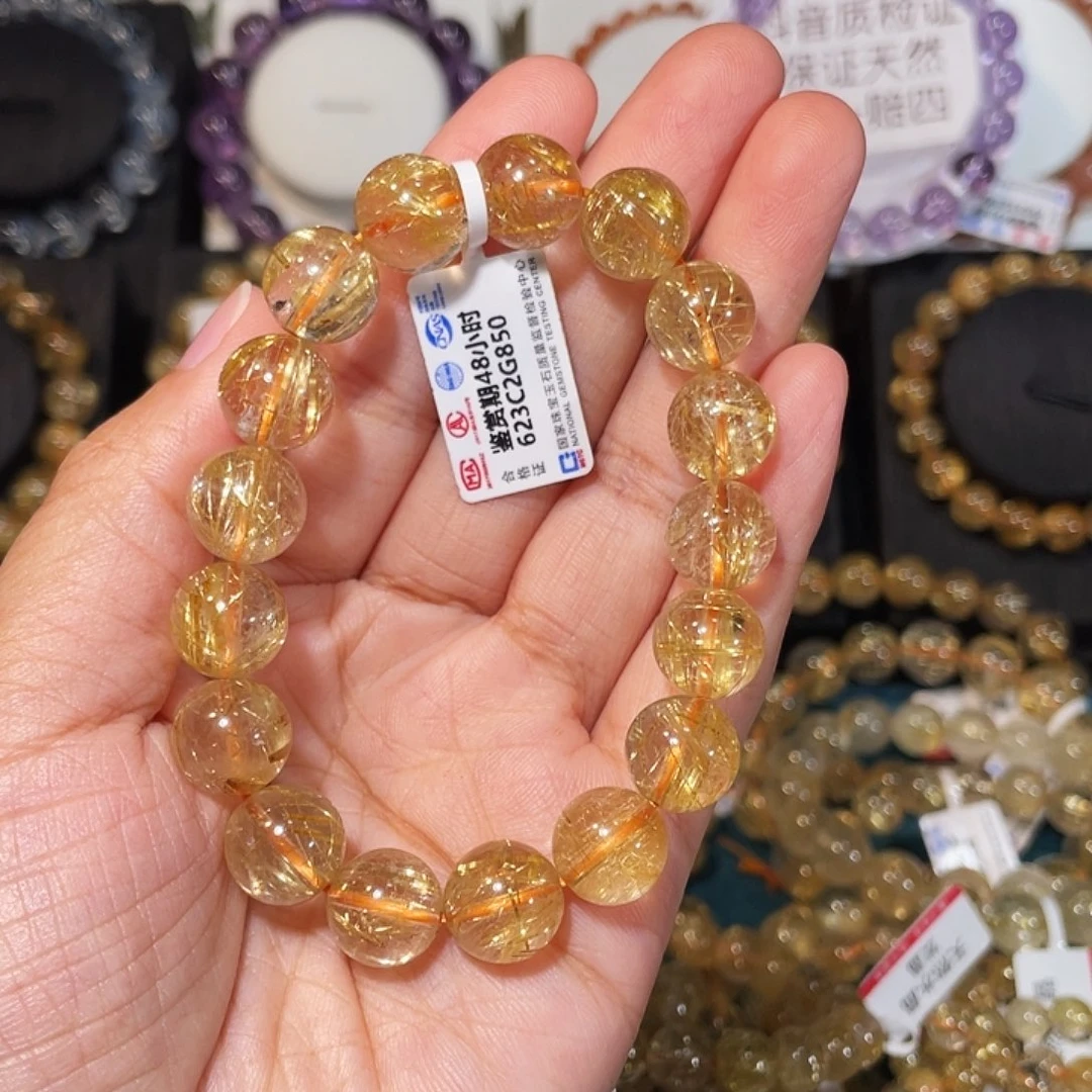 发晶手链未镶嵌高品烟花钛晶11.6m