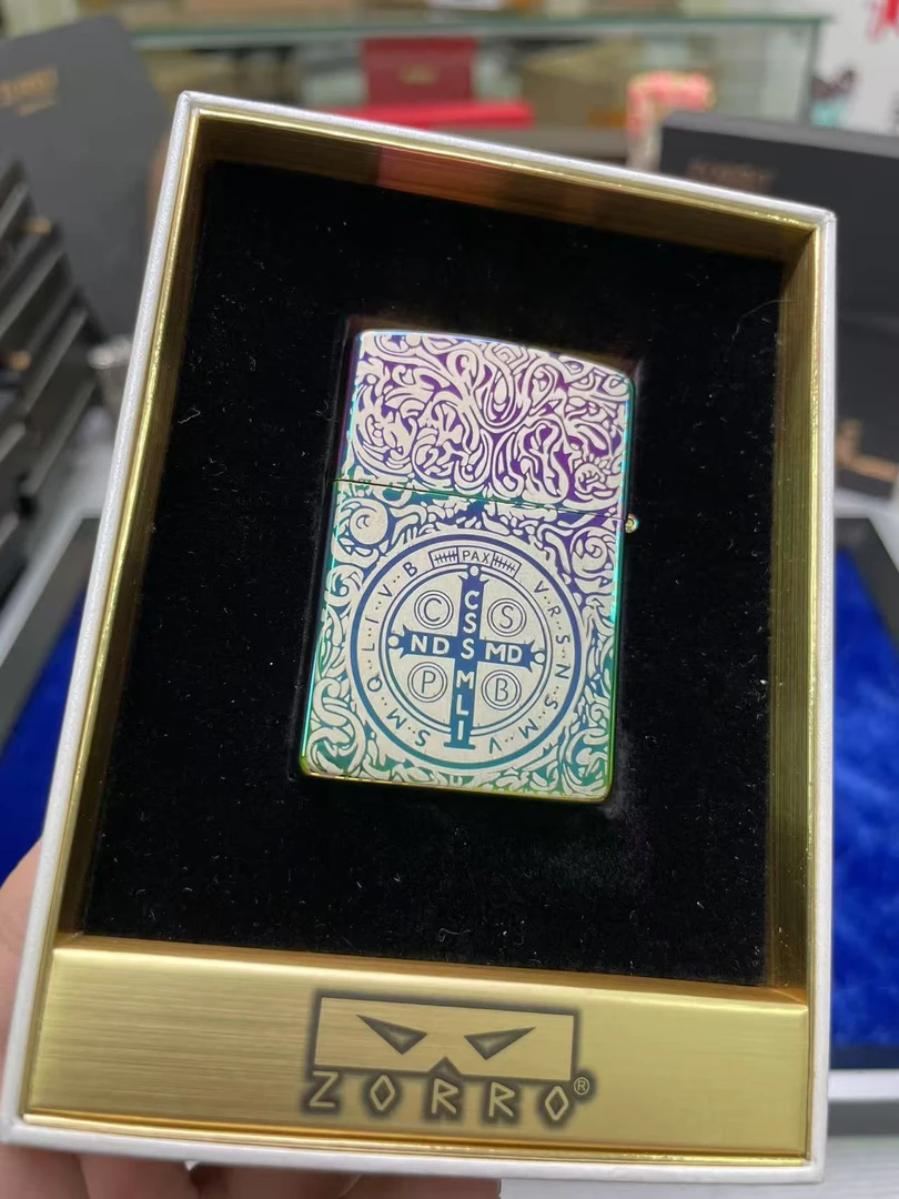 zorro佐罗煤油防风打火机五面精雕幻彩康斯坦丁纪念版