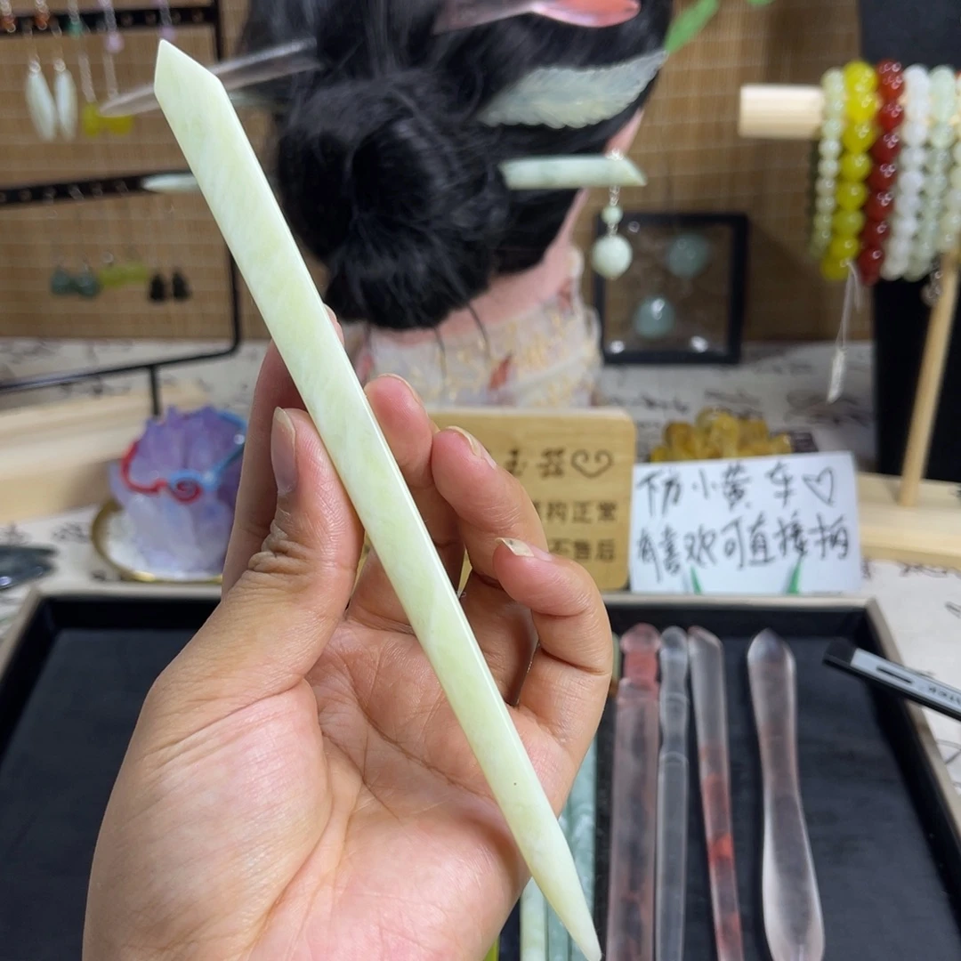 蛇纹石玉未镶嵌发饰28