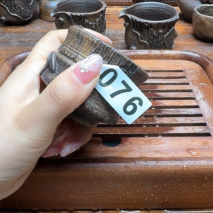 纯手工制作粗陶茶具