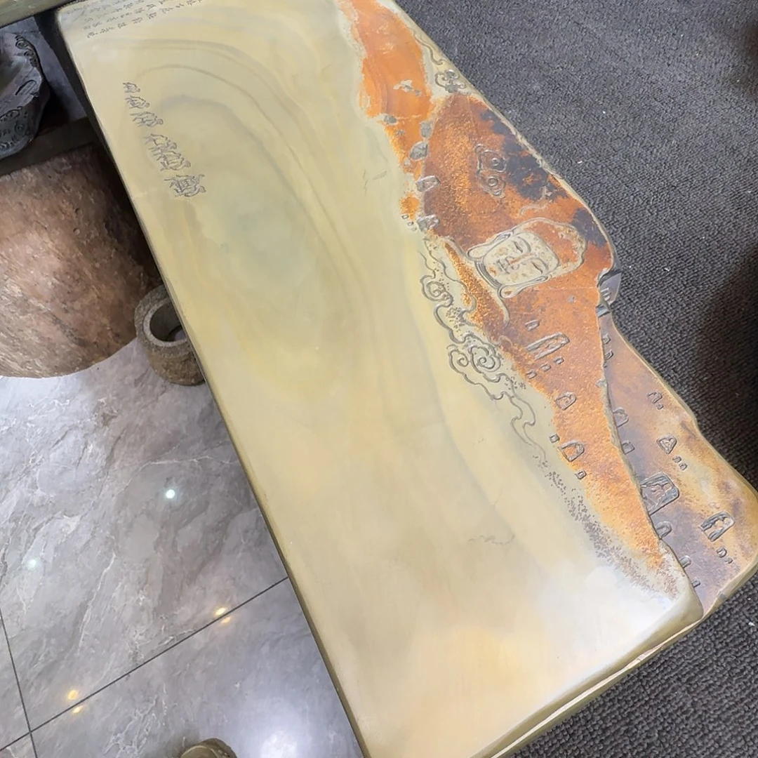 歙砚石刻干泡茶盘