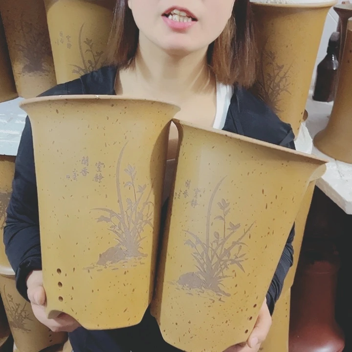 宜兴紫砂精品花盆