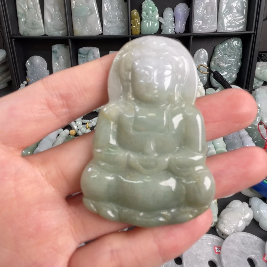 翡翠未镶嵌吊坠(不含链)微瑕