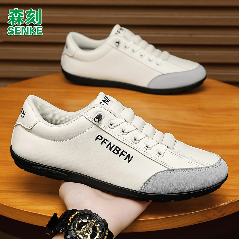 新款男士防滑百搭时尚软底潮鞋一脚蹬跑步鞋阿甘鞋休闲运动鞋男鞋