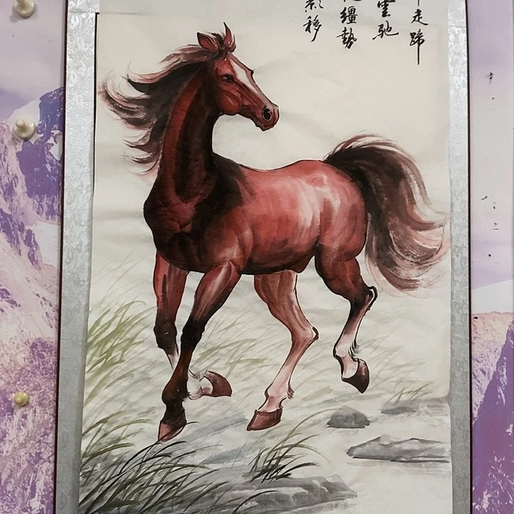 国画李勇中国画马作品