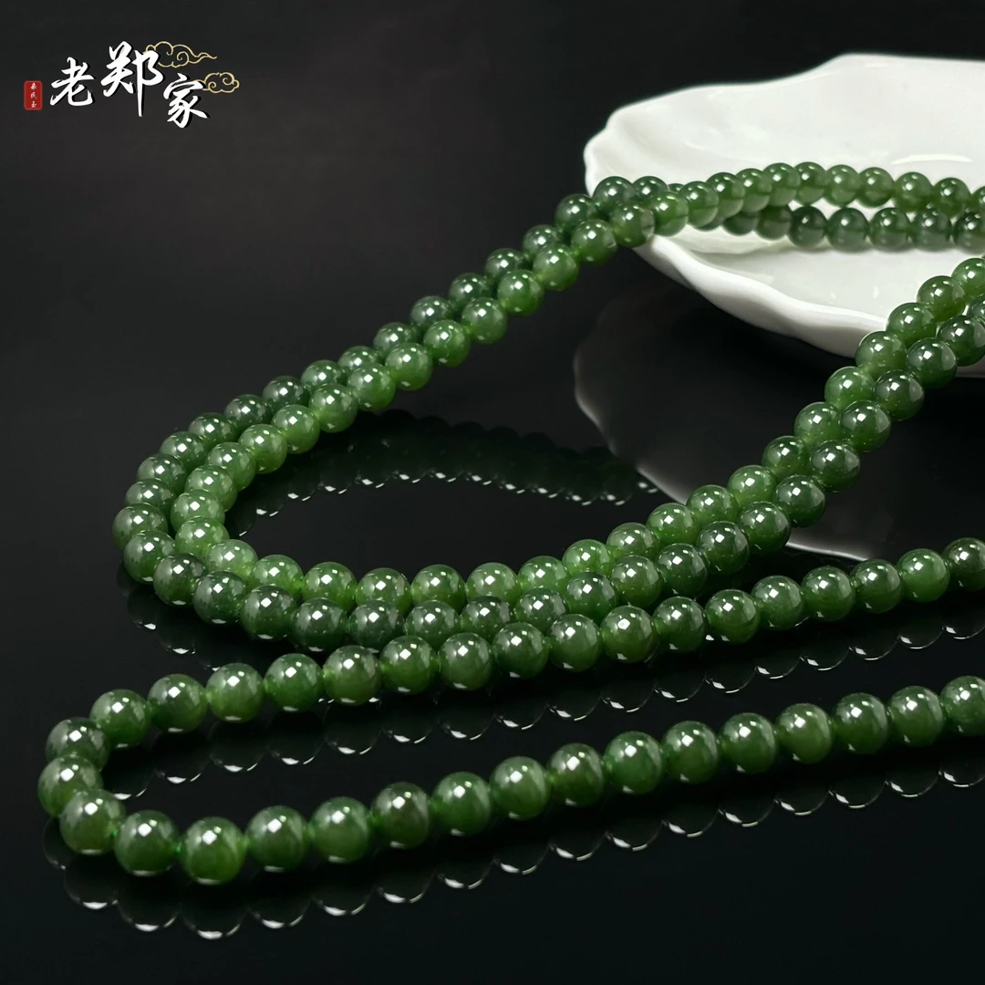 【老郑家】和田玉项链  约8mm（多样性发一件）968