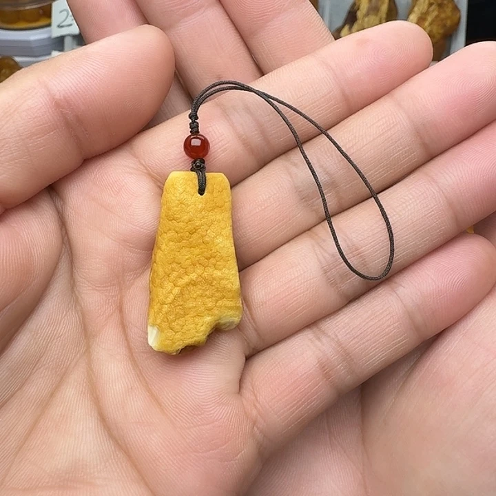 蜜蜡未镶嵌裸石天然蜜蜡手机吊坠