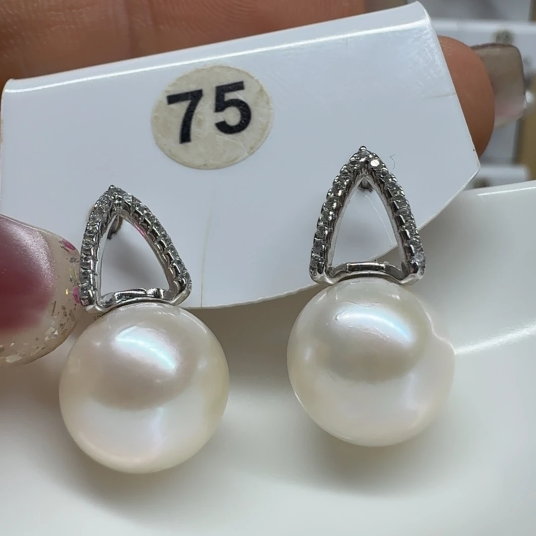 香***香耳饰淡水珍珠银S925镶嵌珍珠11