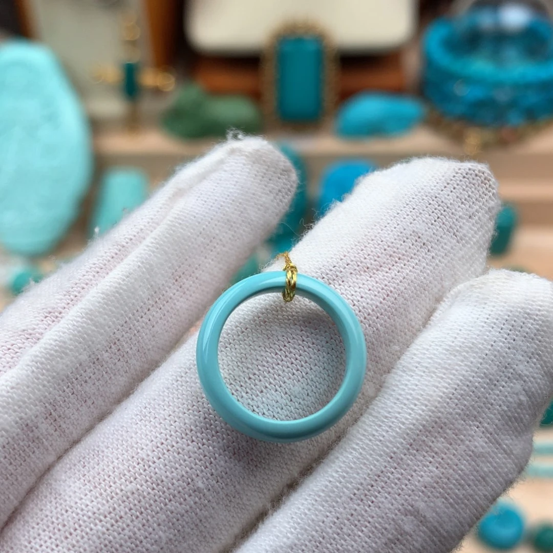 绿松石未镶嵌跑环12.3