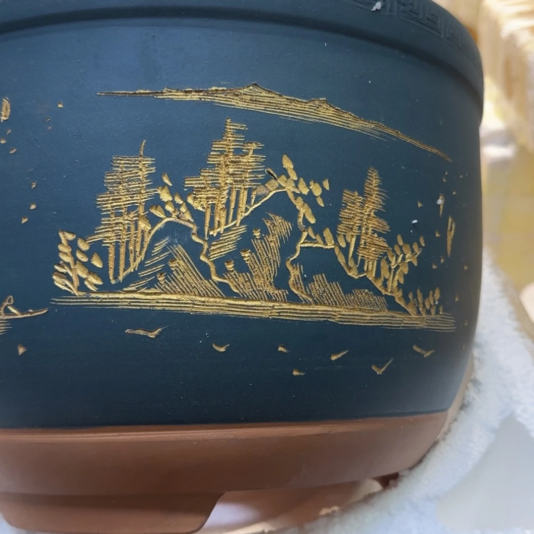 紫砂花盆口径25.15口径