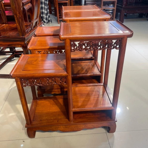 好运来全榫卯结构高低花架