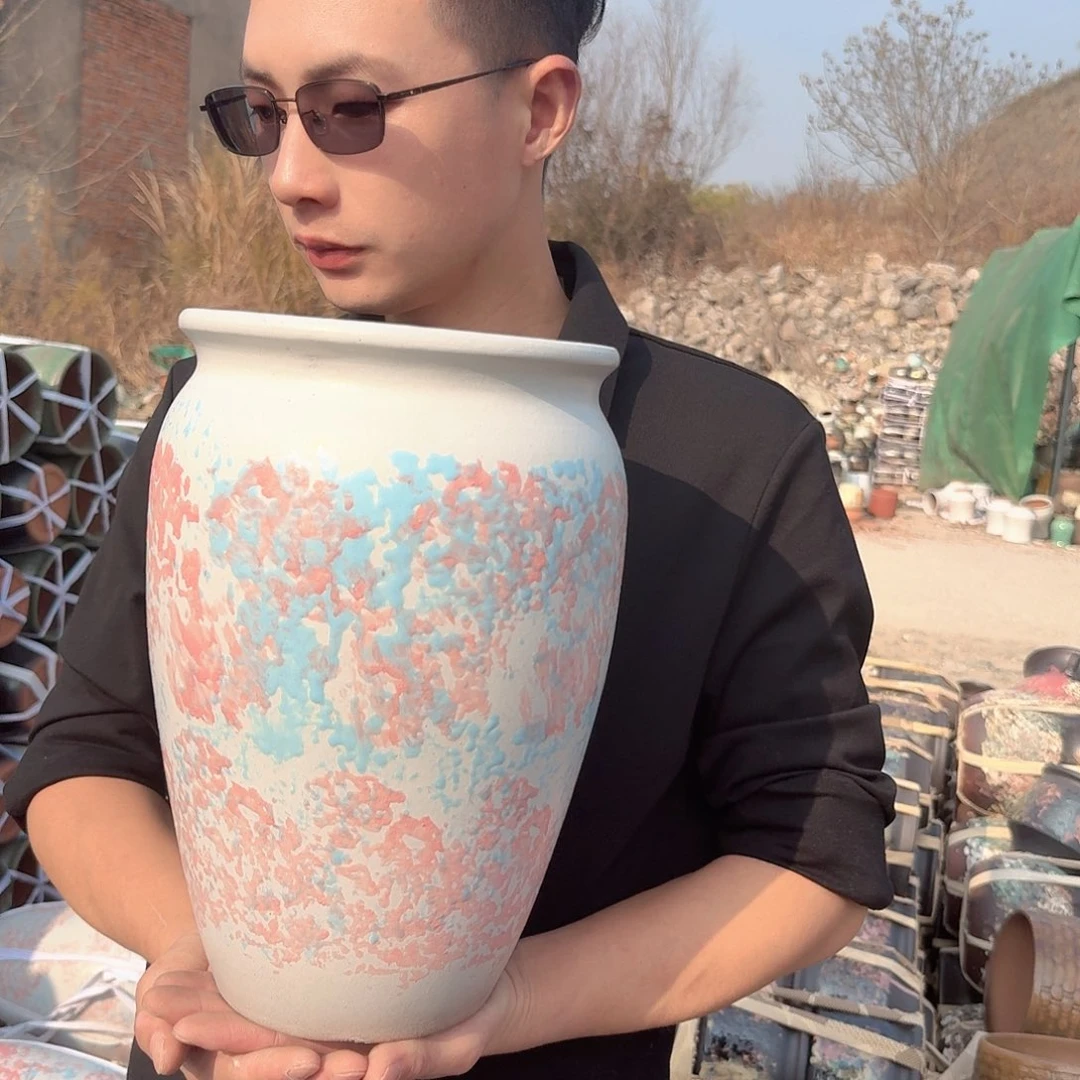 紫砂花盆口20高31（一个姹寂粉老庄