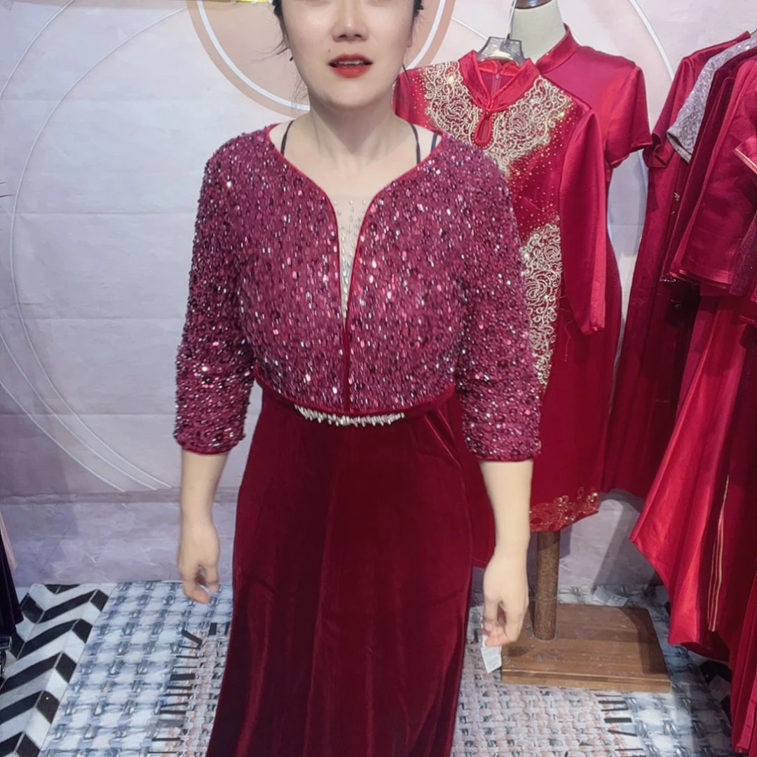 好***64xl码旗袍连衣裙礼服