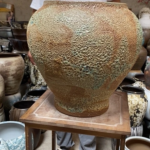 紫砂花盆口23高度32tie qi pao