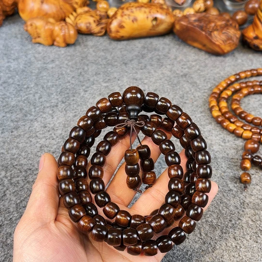 柏木（崖柏）五灵脂绿色手串9/10