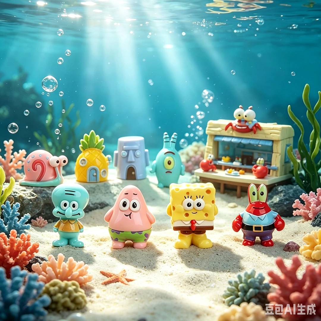 创意卡通海绵宝宝派大星diy桌面治愈系装饰品小摆件