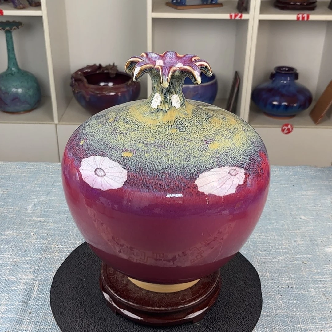 瓷片石榴瓶大师作品