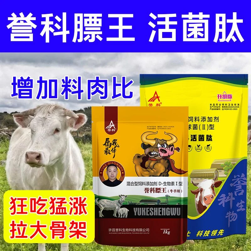 誉科活菌肽膘王牛羊育肥拉大骨架开胃肉牛增重强效催肥解僵促长