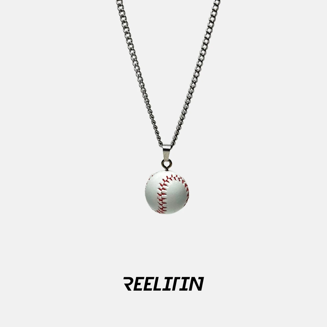 钛钢项链 「球场上没有妥协，只有全垒打的决心」棒球项链男潮吊坠