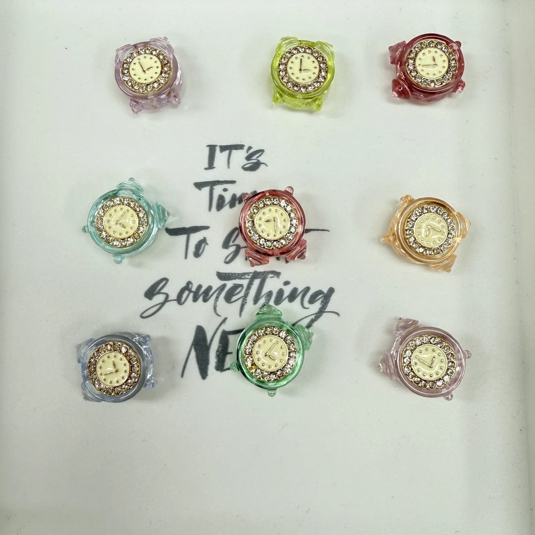 韩国胶定制款100 磨砂闹钟通孔 DIY配件