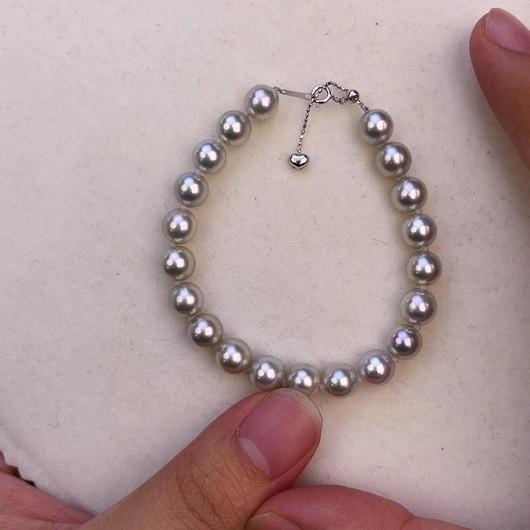 18K金镶嵌海水珍珠手绳