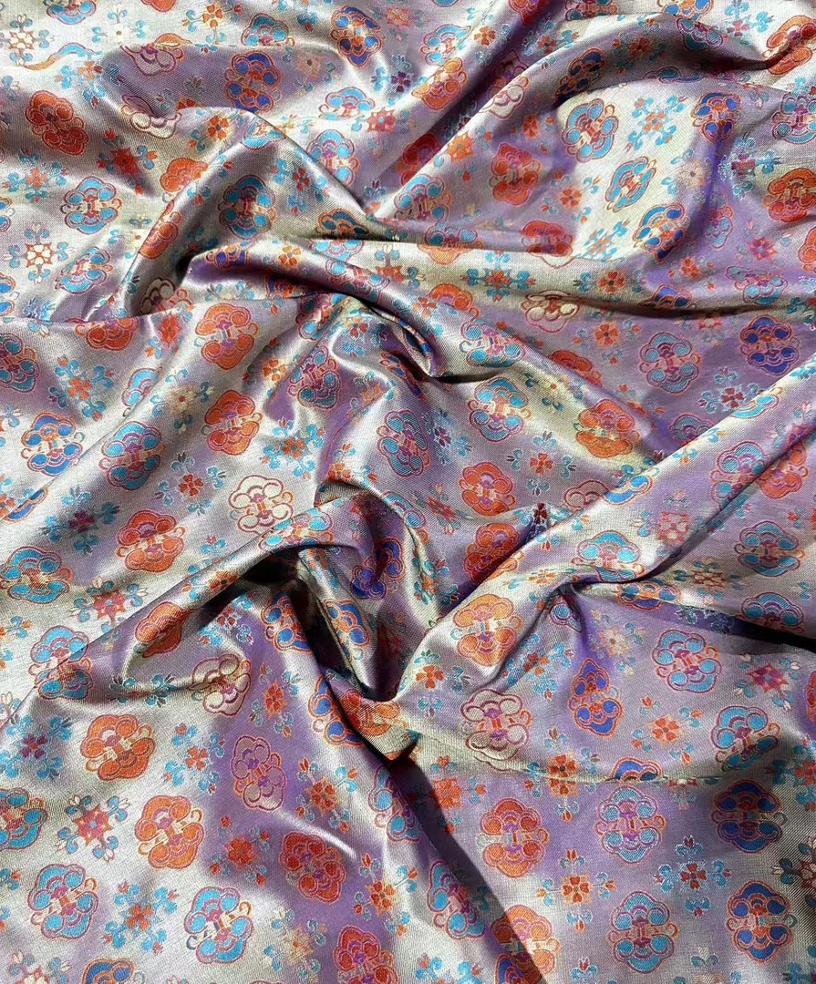 【织途】蜀锦百分百桑蚕丝面料一经裁剪概不退换